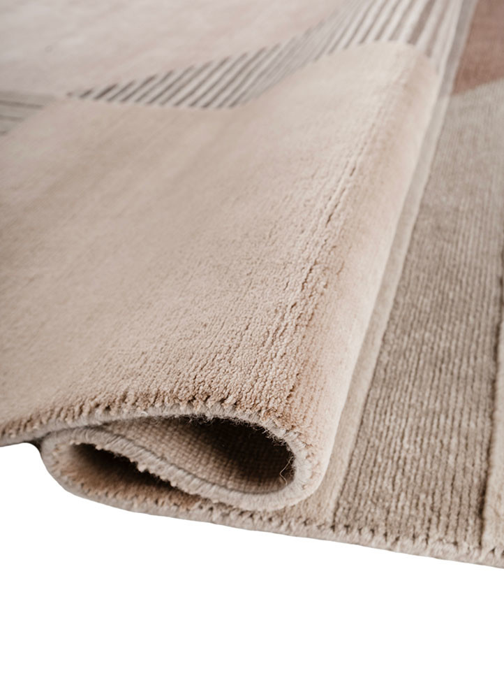 blythe beige and brown wool hand knotted Rug - FoldShot blythe beige and brown wool hand knotted Rug - FoldShot