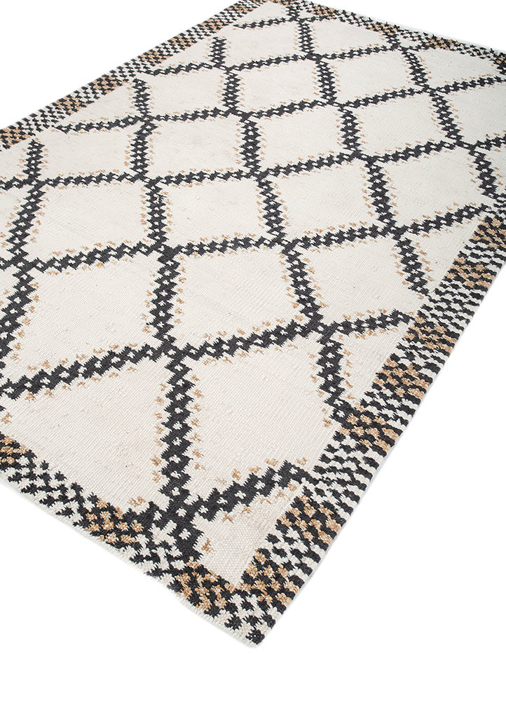 atelier ivory wool flat weaves Rug - FoldShot
