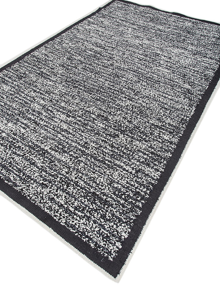 atelier grey and black wool flat weaves Rug - FoldShot atelier grey and black wool flat weaves Rug - FoldShot