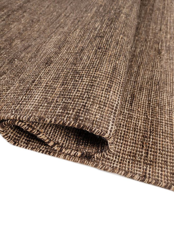 abrash beige and brown wool flat weaves Rug - FoldShot