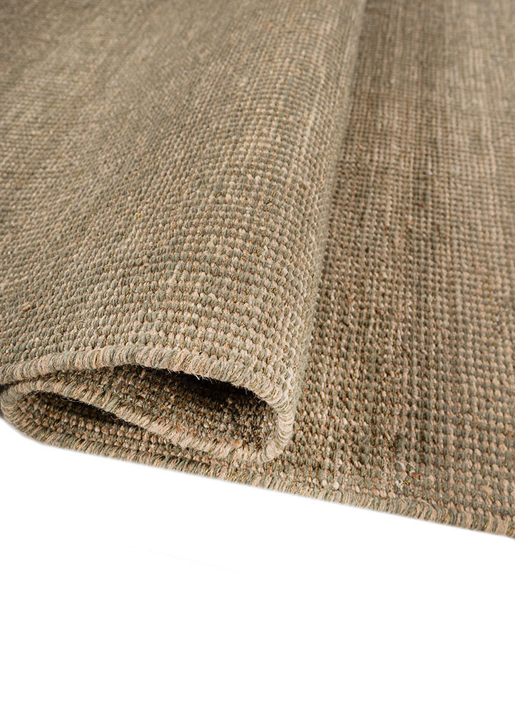abrash green wool flat weaves Rug - FoldShot