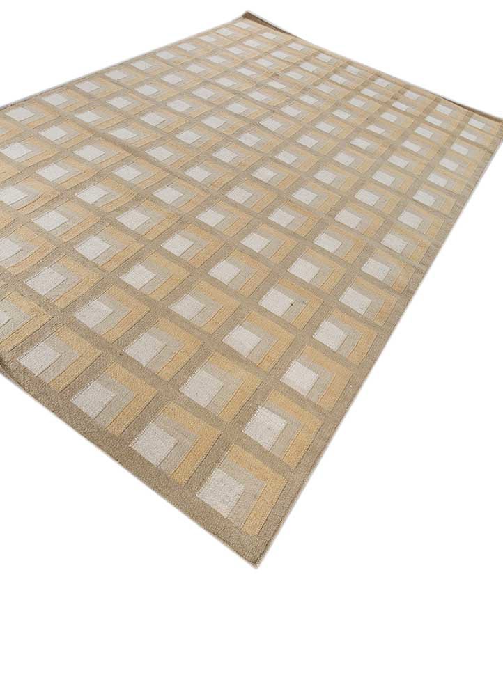 checkers gold wool flat weaves Rug - FoldShot checkers gold wool flat weaves Rug - FoldShot
