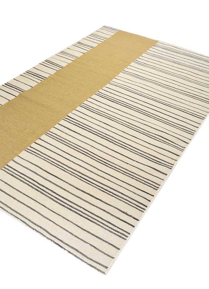 indusbar ivory wool flat weaves Rug - FoldShot