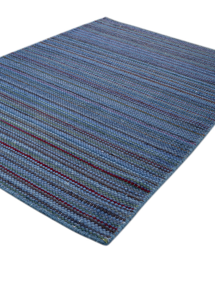 abrash blue wool flat weaves Rug - FoldShot abrash blue wool flat weaves Rug - FoldShot