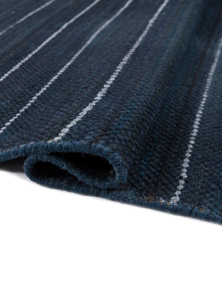 abrash blue wool flat weaves Rug - FoldShot abrash blue wool flat weaves Rug - FoldShot