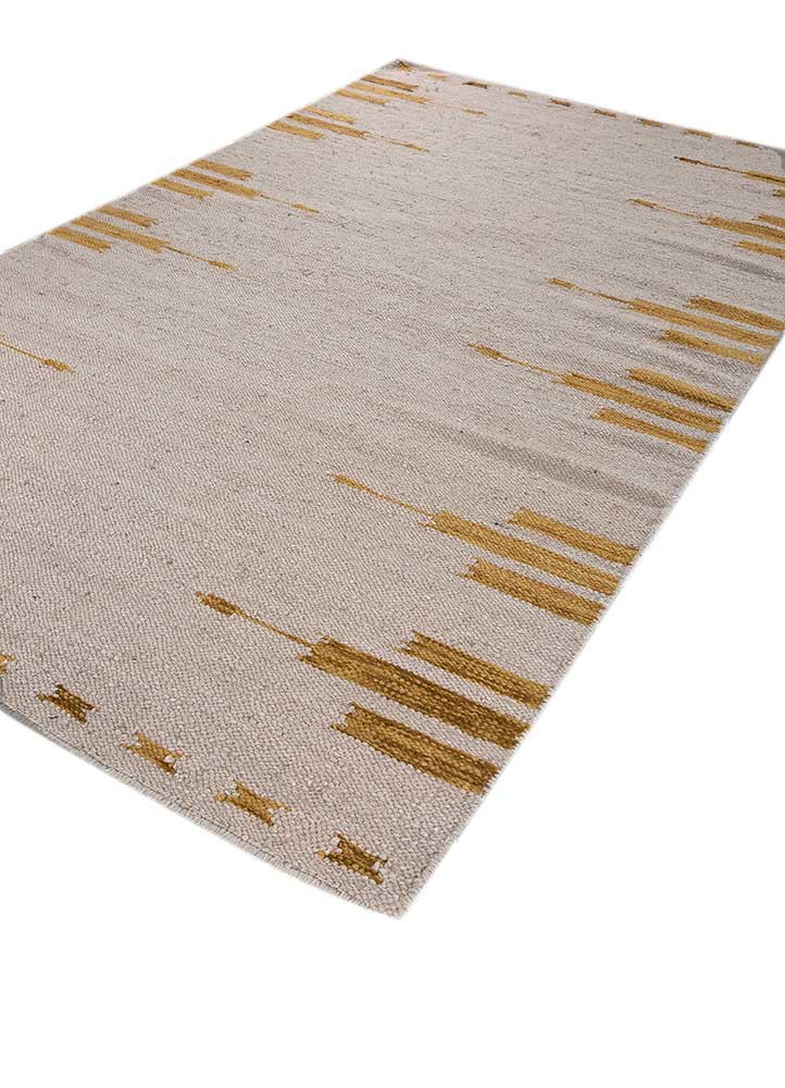 bedouin ivory wool flat weaves Rug - FoldShot