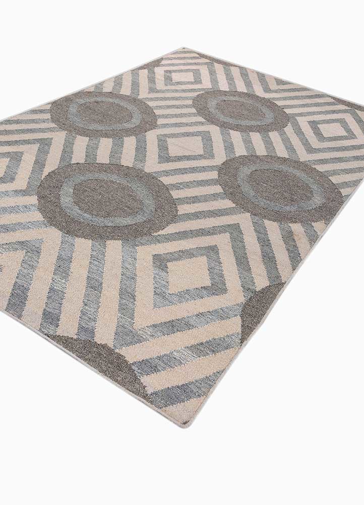 alhambra ivory wool flat weaves Rug - FoldShot