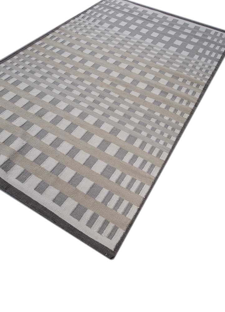 alhambra grey and black wool flat weaves Rug - FoldShot alhambra grey and black wool flat weaves Rug - FoldShot
