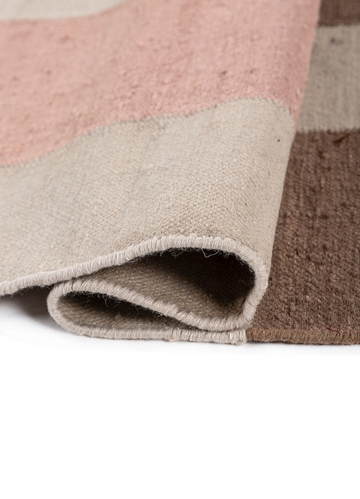 checkers ivory wool flat weaves Rug - FoldShot