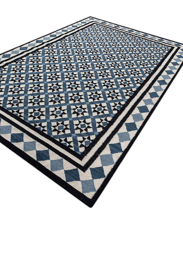 alhambra ivory wool flat weaves Rug - FoldShot