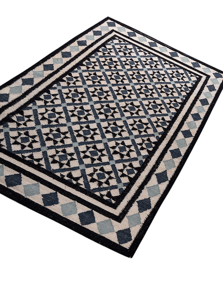 alhambra ivory wool flat weaves Rug - FoldShot