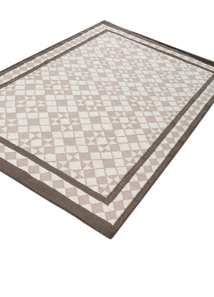 alhambra ivory wool flat weaves Rug - FoldShot