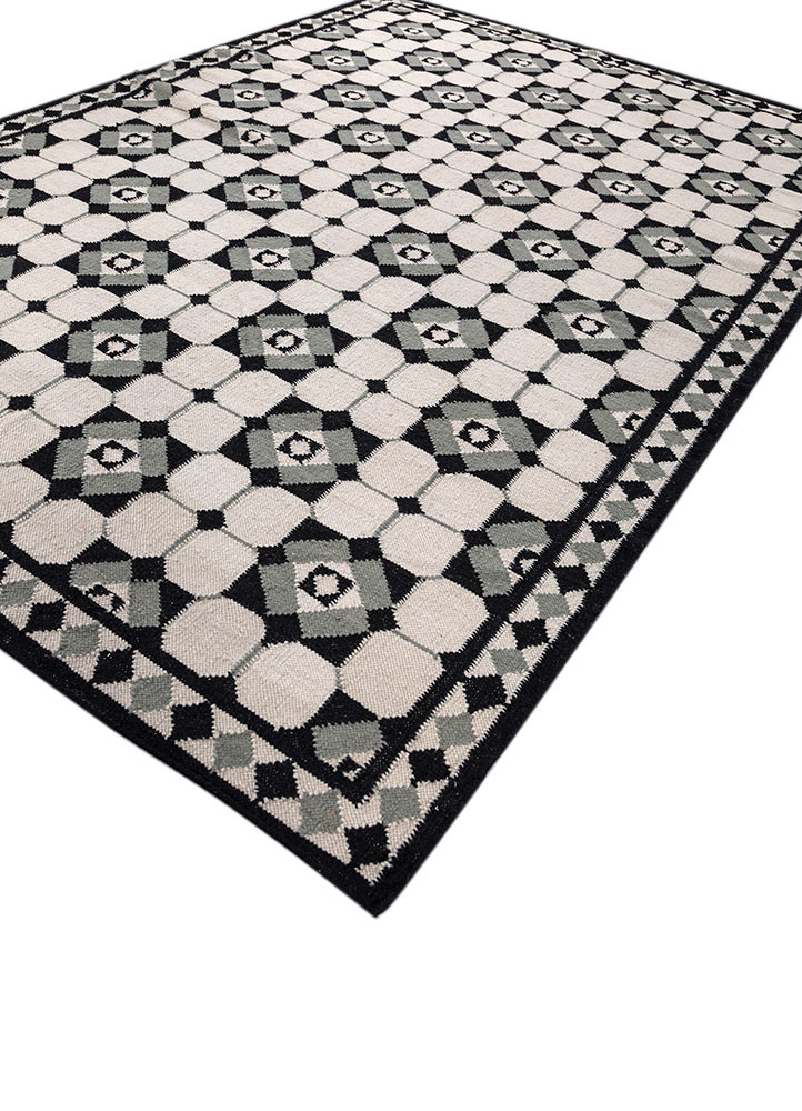 alhambra ivory wool flat weaves Rug - FoldShot alhambra ivory wool flat weaves Rug - FoldShot