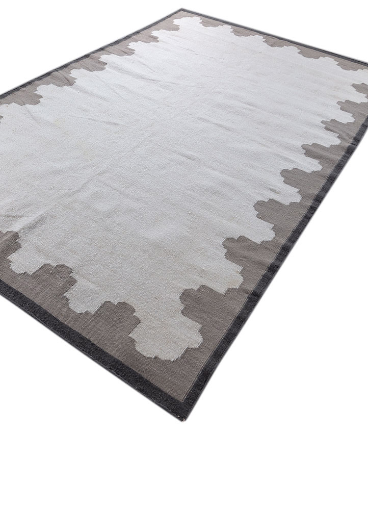 alhambra ivory wool flat weaves Rug - FoldShot