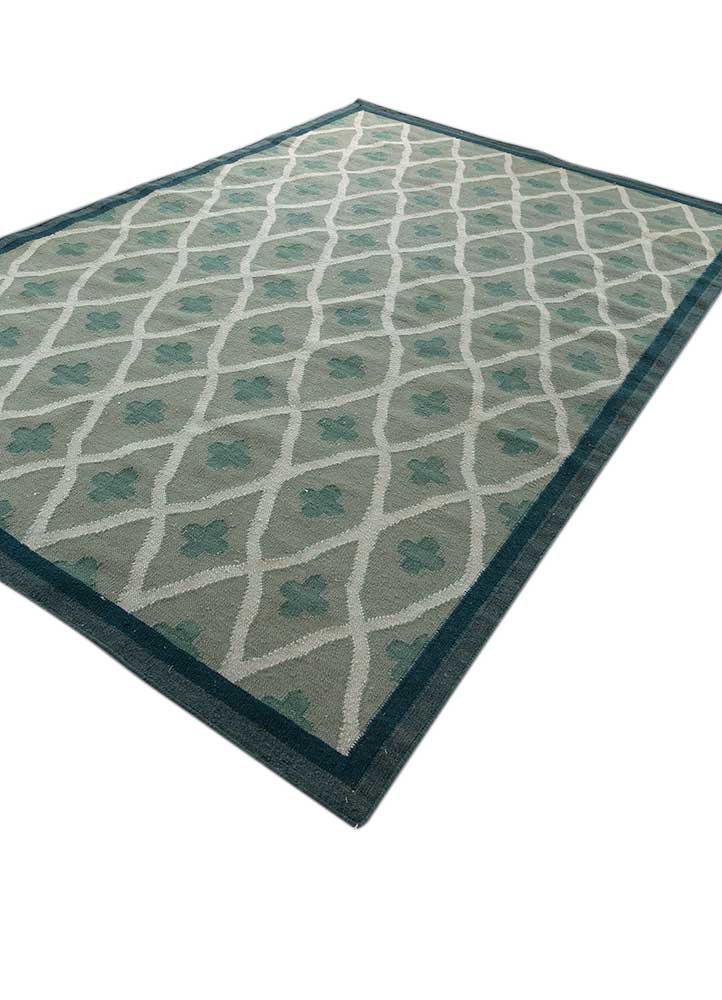 alhambra green wool flat weaves Rug - FoldShot alhambra green wool flat weaves Rug - FoldShot