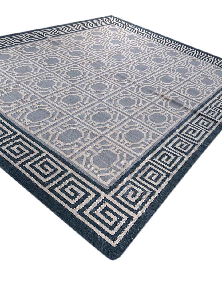 alhambra grey and black wool flat weaves Rug - FoldShot alhambra grey and black wool flat weaves Rug - FoldShot