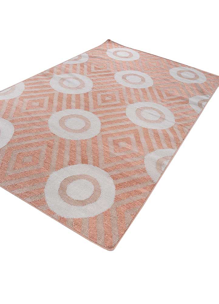checkers red and orange wool flat weaves Rug - FoldShot checkers red and orange wool flat weaves Rug - FoldShot
