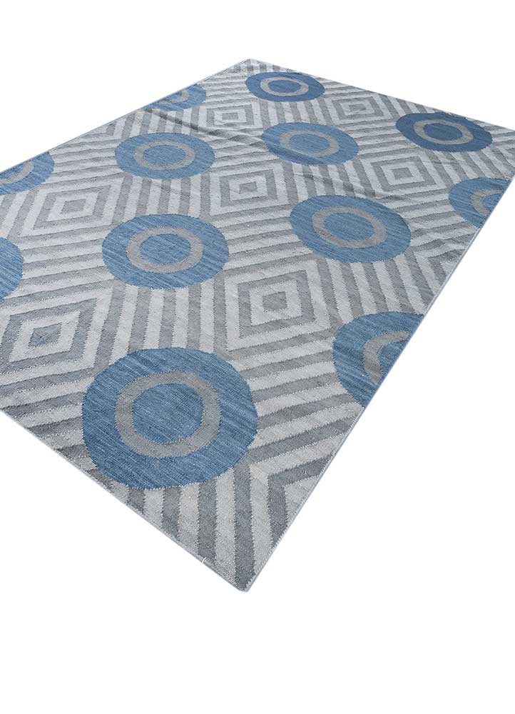 checkers blue wool flat weaves Rug - FoldShot checkers blue wool flat weaves Rug - FoldShot