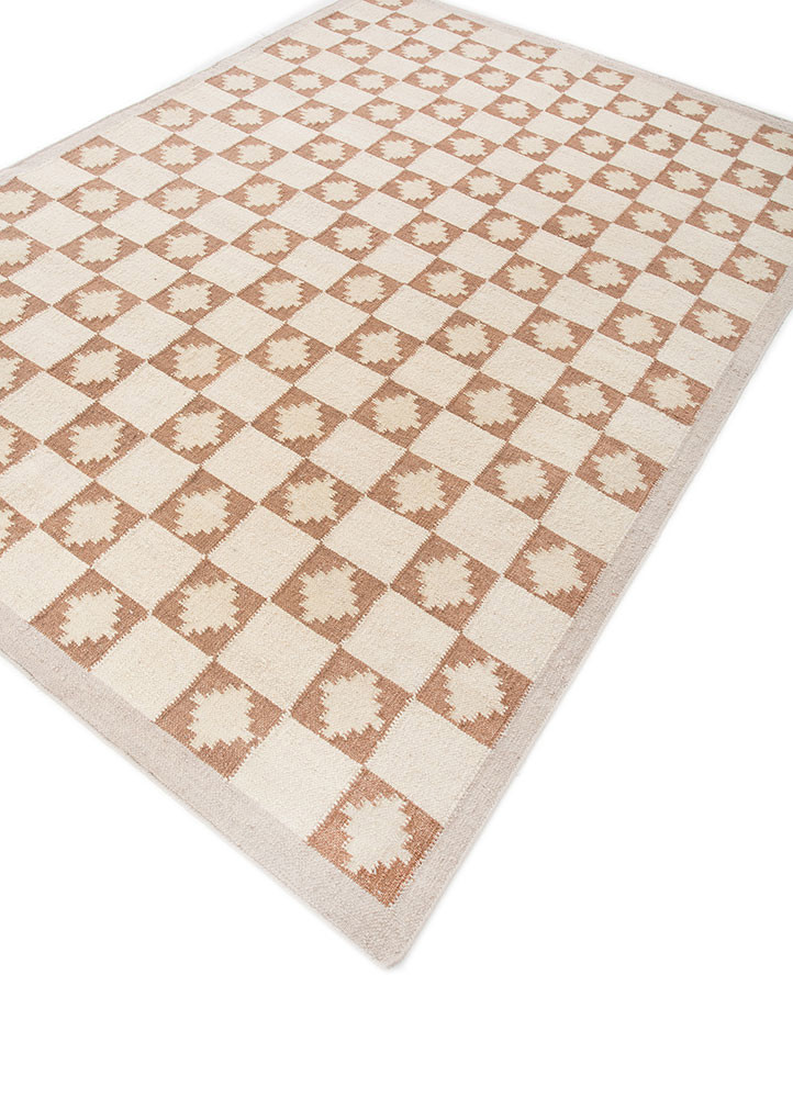 alhambra ivory wool flat weaves Rug - FoldShot