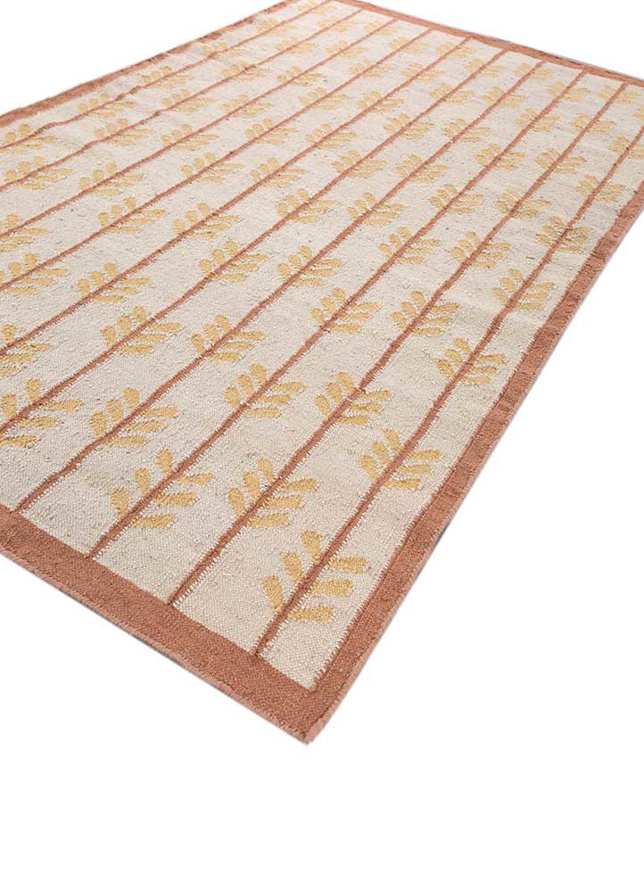 orenda ivory wool flat weaves Rug - FoldShot