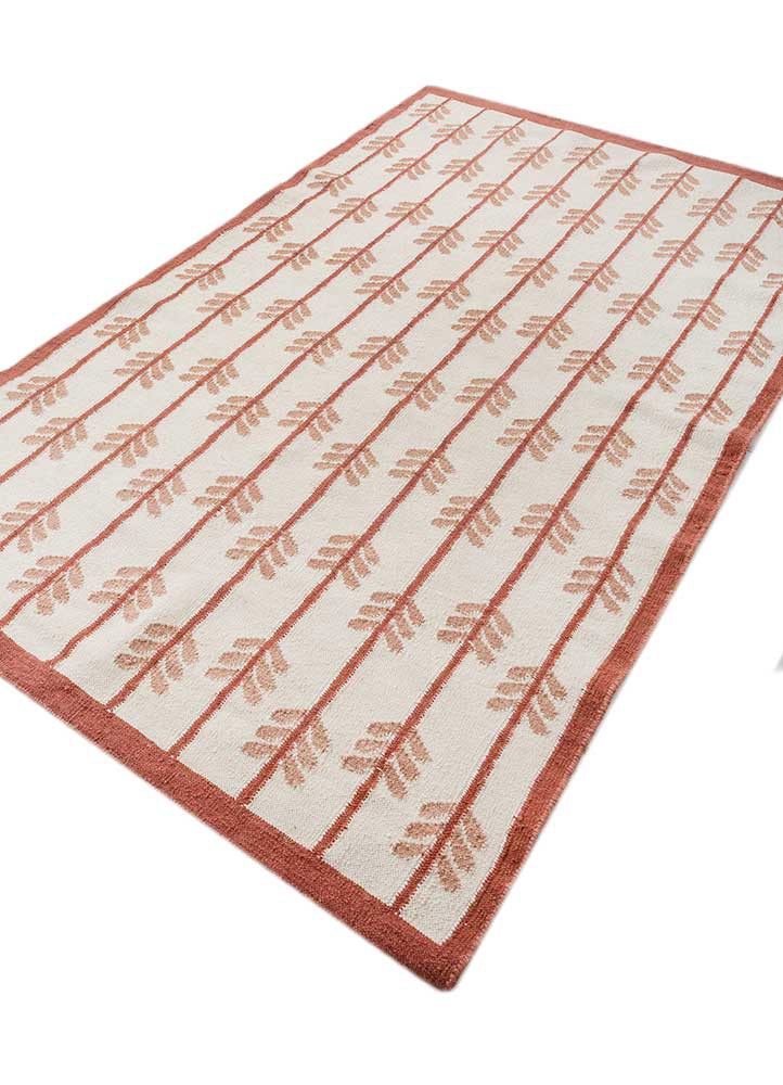 orenda ivory wool flat weaves Rug - FoldShot