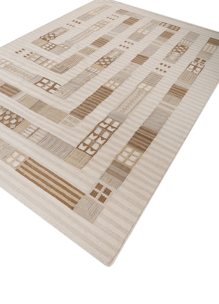 checkers ivory wool flat weaves Rug - FoldShot checkers ivory wool flat weaves Rug - FoldShot