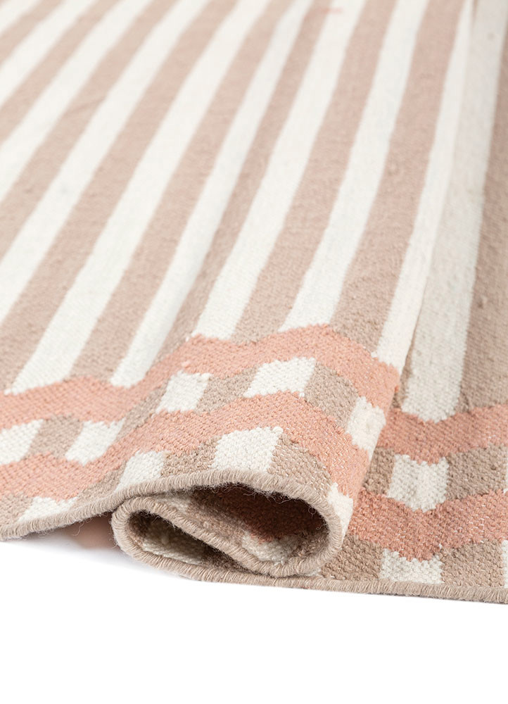 alhambra red and orange wool flat weaves Rug - FoldShot