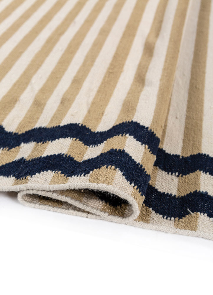 alhambra gold wool flat weaves Rug - FoldShot