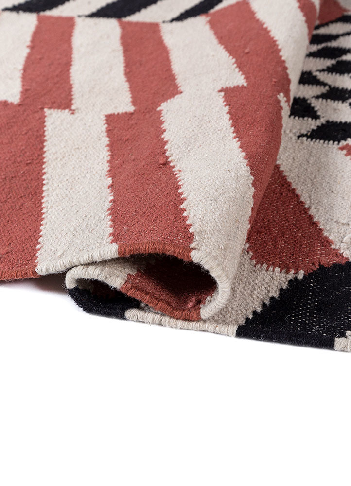checkers ivory wool flat weaves Rug - FoldShot checkers ivory wool flat weaves Rug - FoldShot