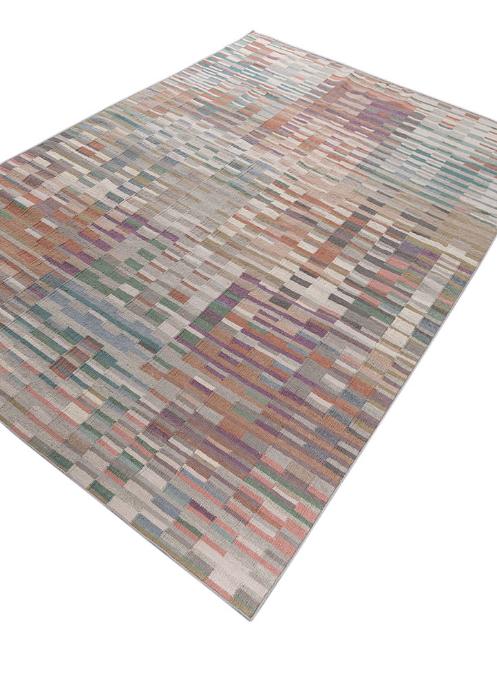 checkers ivory wool flat weaves Rug - FoldShot checkers ivory wool flat weaves Rug - FoldShot