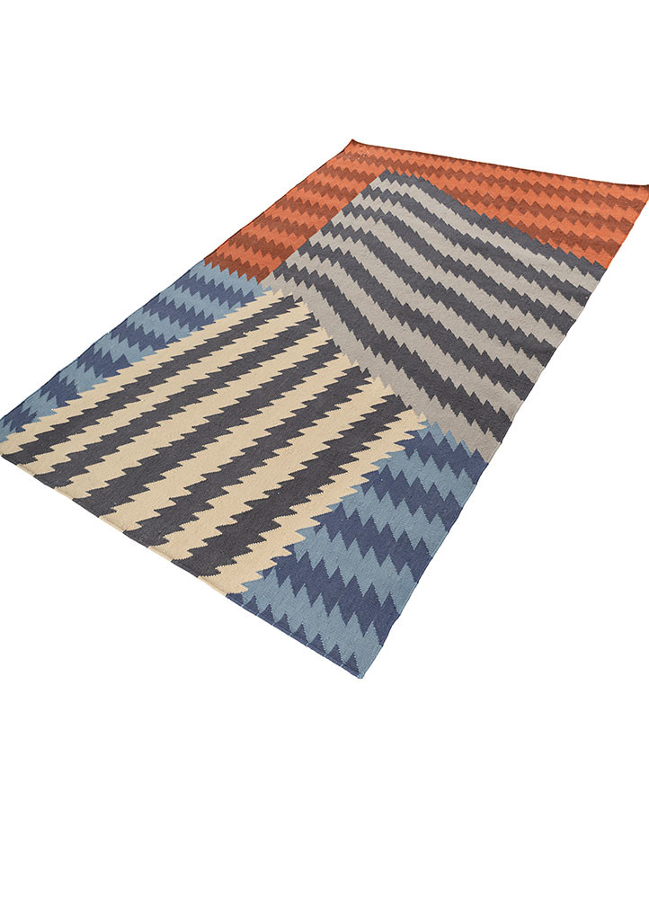 safety for a while red and orange wool flat weaves Rug - FoldShot safety for a while red and orange wool flat weaves Rug - FoldShot