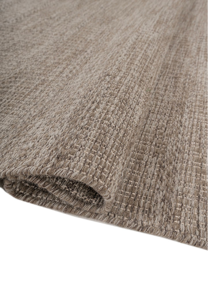 abrash beige and brown wool flat weaves Rug - FoldShot abrash beige and brown wool flat weaves Rug - FoldShot