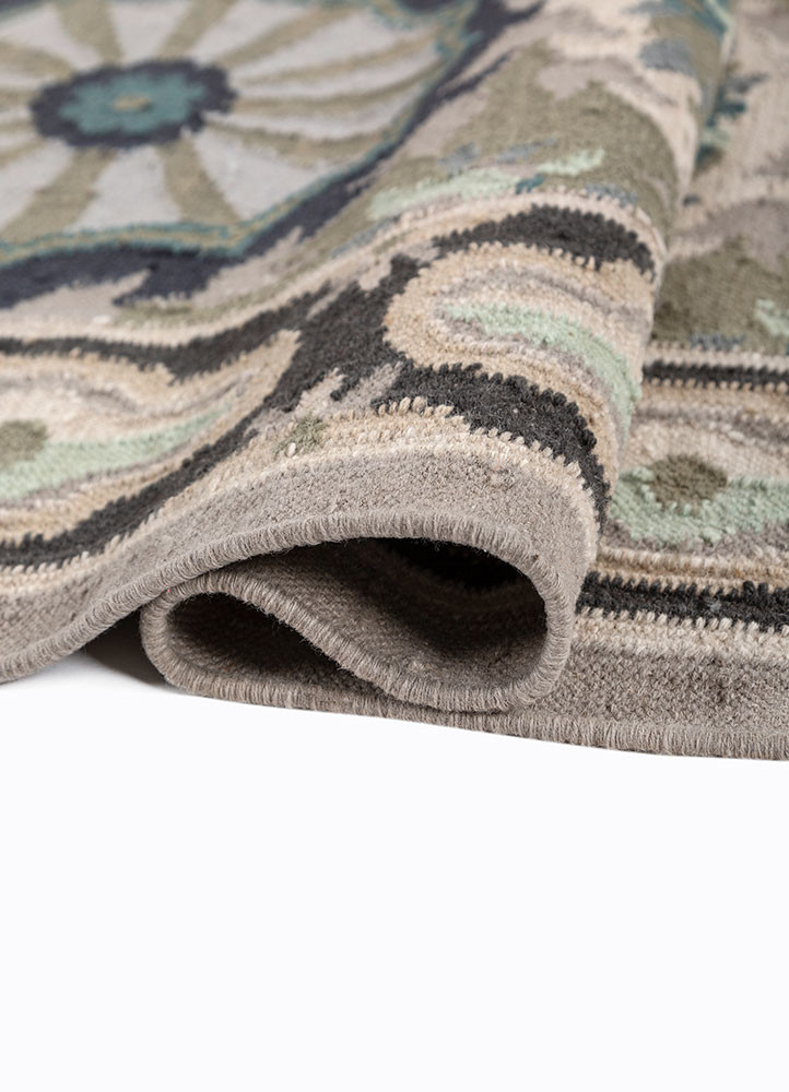 bedouin ivory wool flat weaves Rug - FoldShot