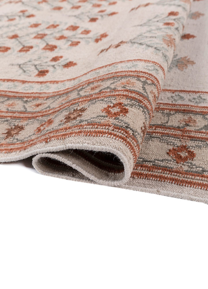 bedouin ivory wool flat weaves Rug - FoldShot