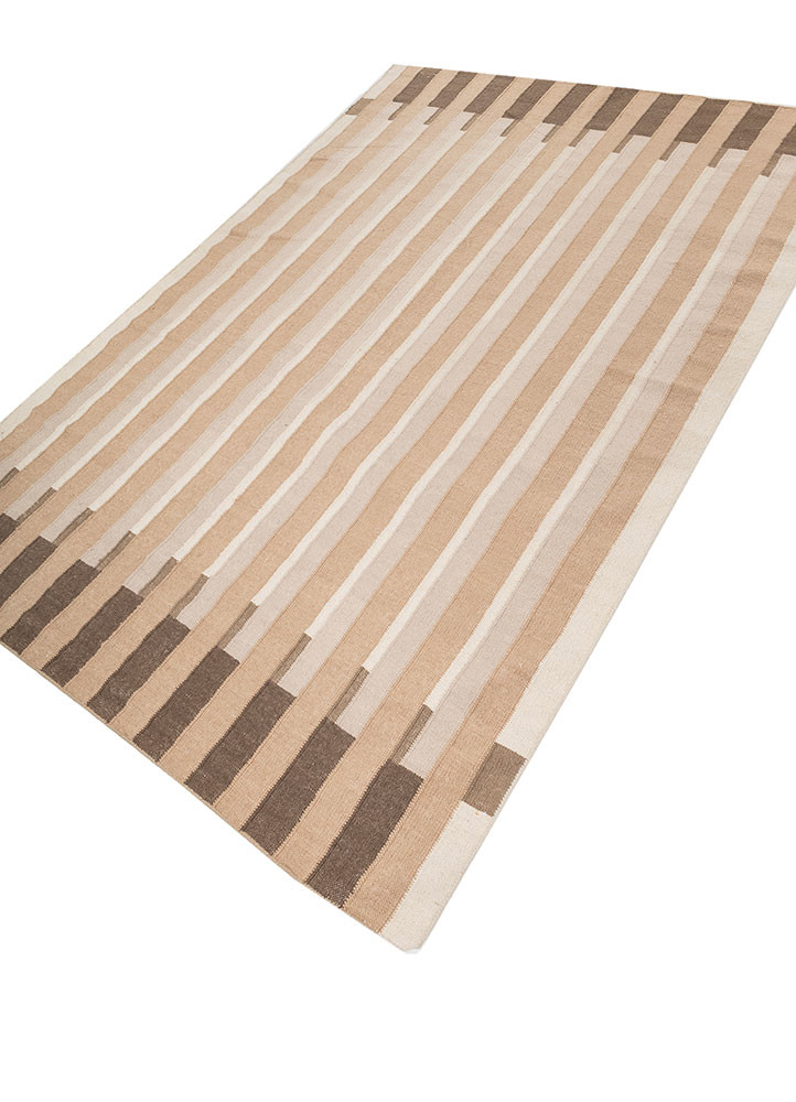indusbar grey and black wool flat weaves Rug - FoldShot indusbar grey and black wool flat weaves Rug - FoldShot