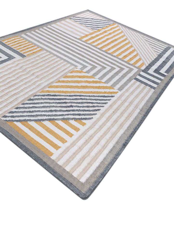 alhambra ivory wool flat weaves Rug - FoldShot