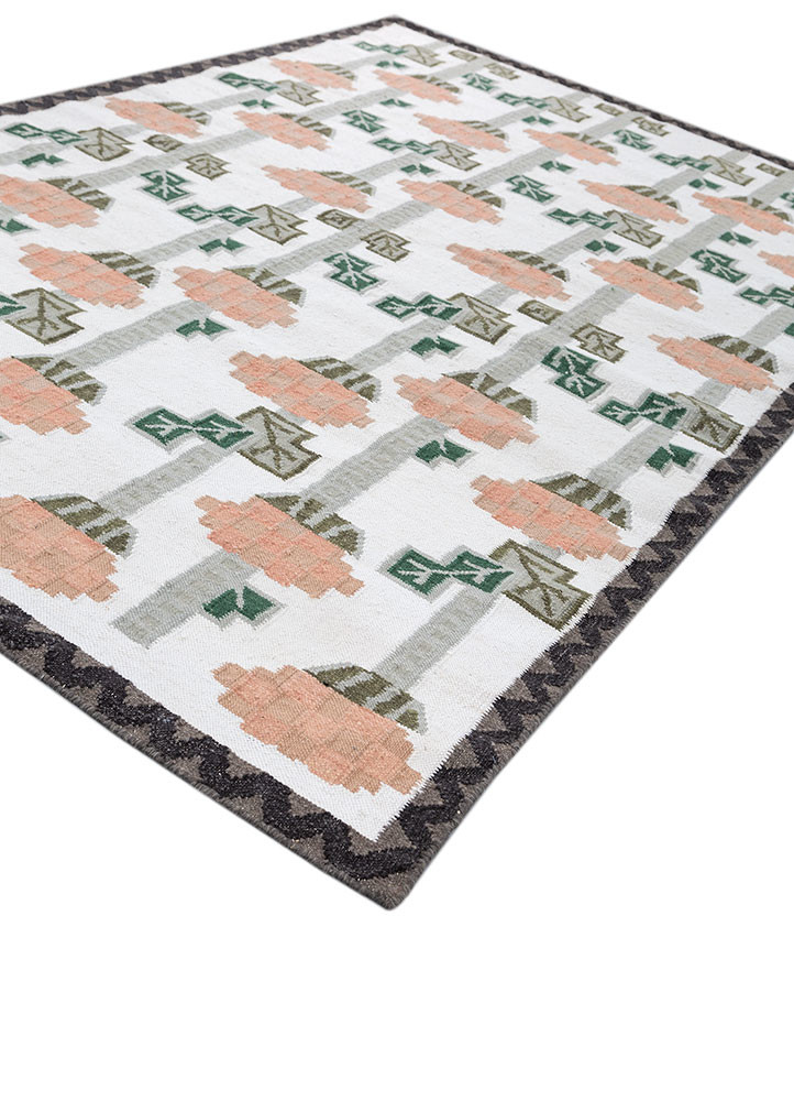 orenda ivory wool flat weaves Rug - FoldShot