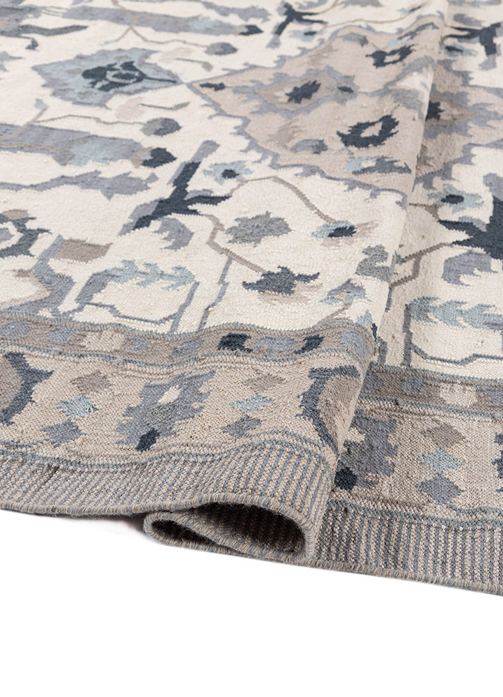 bedouin ivory wool and viscose flat weaves Rug - FoldShot bedouin ivory wool and viscose flat weaves Rug - FoldShot