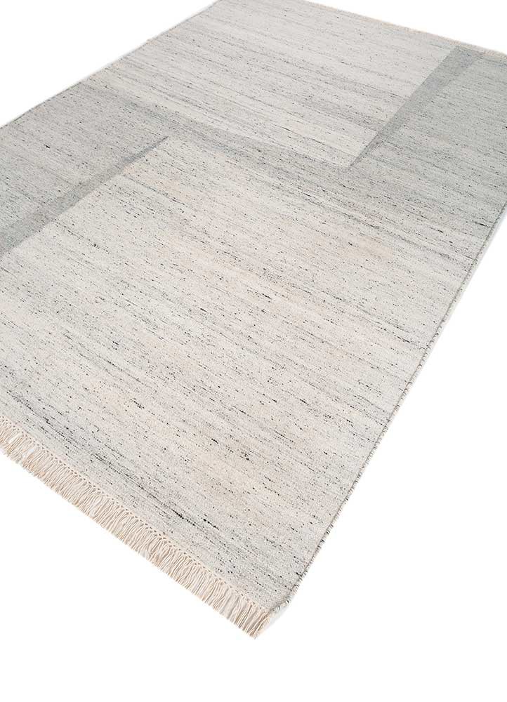 abrash ivory wool and viscose flat weaves Rug - FoldShot abrash ivory wool and viscose flat weaves Rug - FoldShot