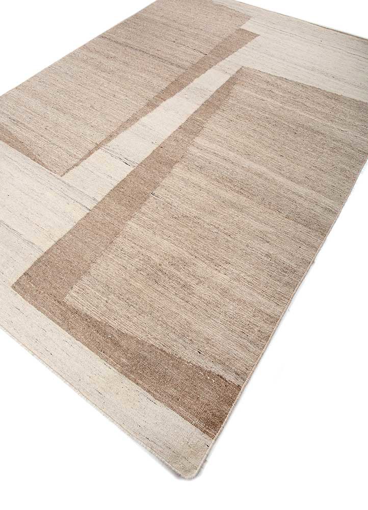 abrash ivory wool and viscose flat weaves Rug - FoldShot abrash ivory wool and viscose flat weaves Rug - FoldShot