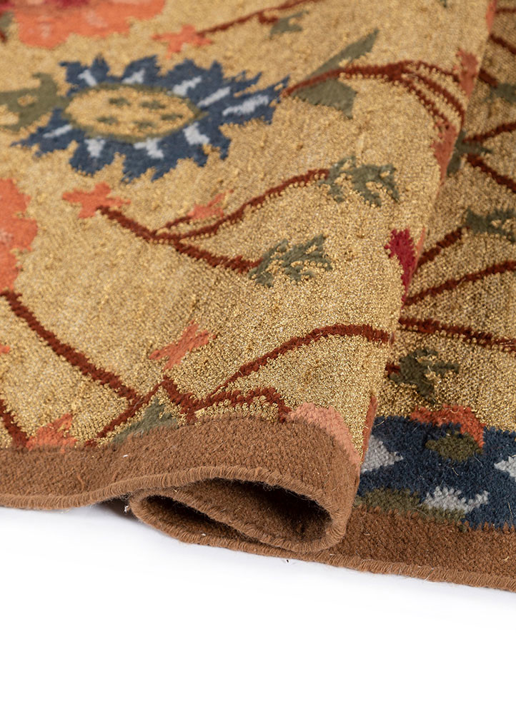 bedouin gold wool flat weaves Rug - FoldShot bedouin gold wool flat weaves Rug - FoldShot