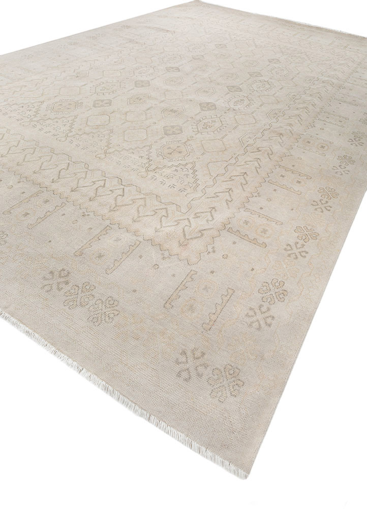 erbe blue wool and viscose hand knotted Rug - FoldShot erbe blue wool and viscose hand knotted Rug - FoldShot