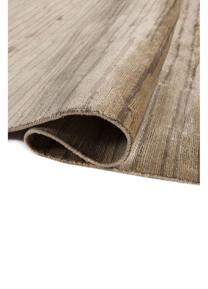 aprezo beige and brown acrylic hand knotted Rug - FoldShot