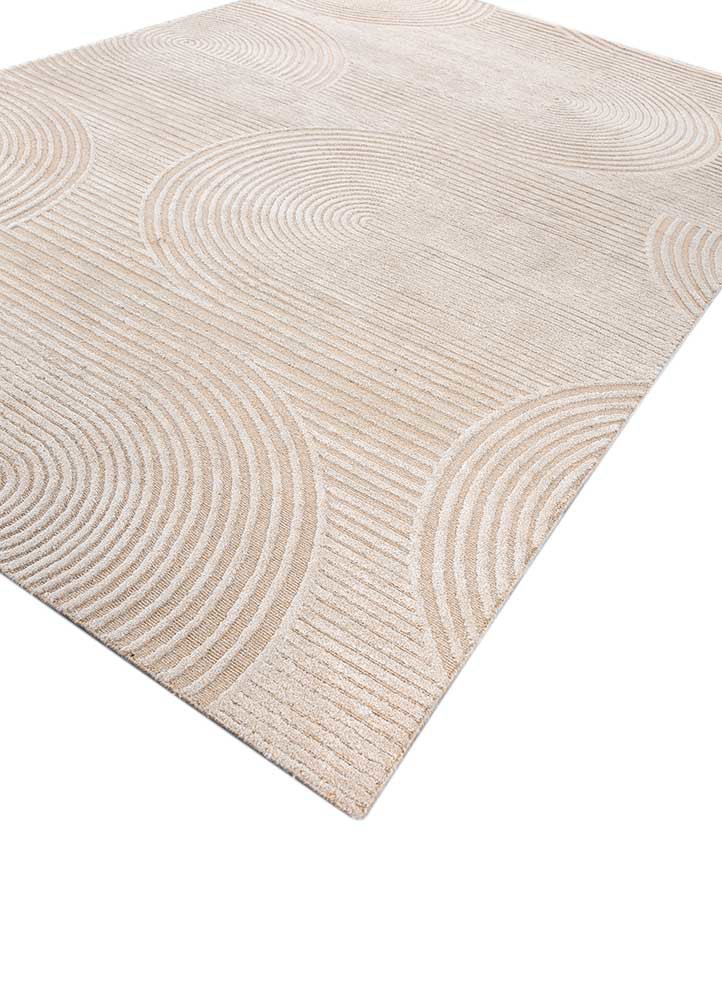 aprezo beige and brown acrylic hand knotted Rug - FoldShot aprezo beige and brown acrylic hand knotted Rug - FoldShot