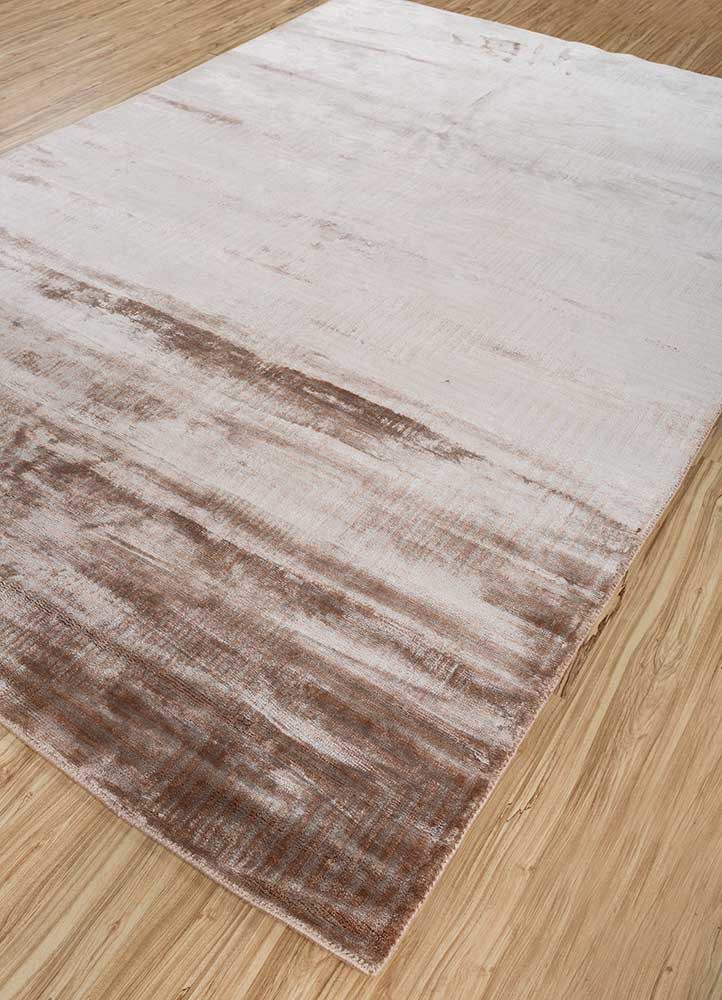 azalea beige and brown bamboo silk hand knotted Rug - FoldShot azalea beige and brown bamboo silk hand knotted Rug - FoldShot