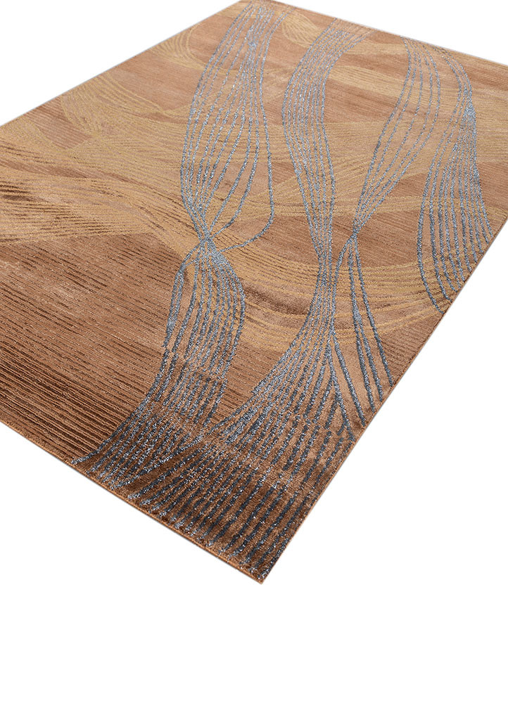 azalea red and orange bamboo silk hand knotted Rug - FoldShot azalea red and orange bamboo silk hand knotted Rug - FoldShot