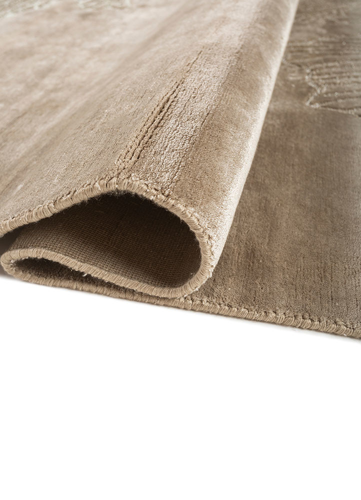 azalea green bamboo silk and zari hand knotted Rug - FoldShot azalea green bamboo silk and zari hand knotted Rug - FoldShot