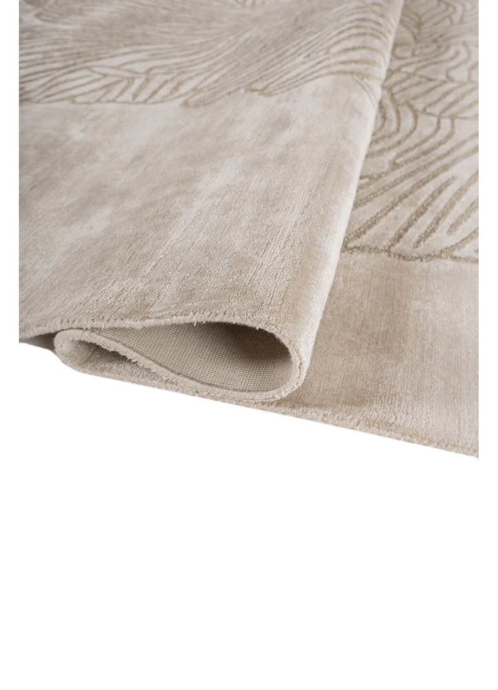azalea ivory bamboo silk and zari hand knotted Rug - FoldShot azalea ivory bamboo silk and zari hand knotted Rug - FoldShot