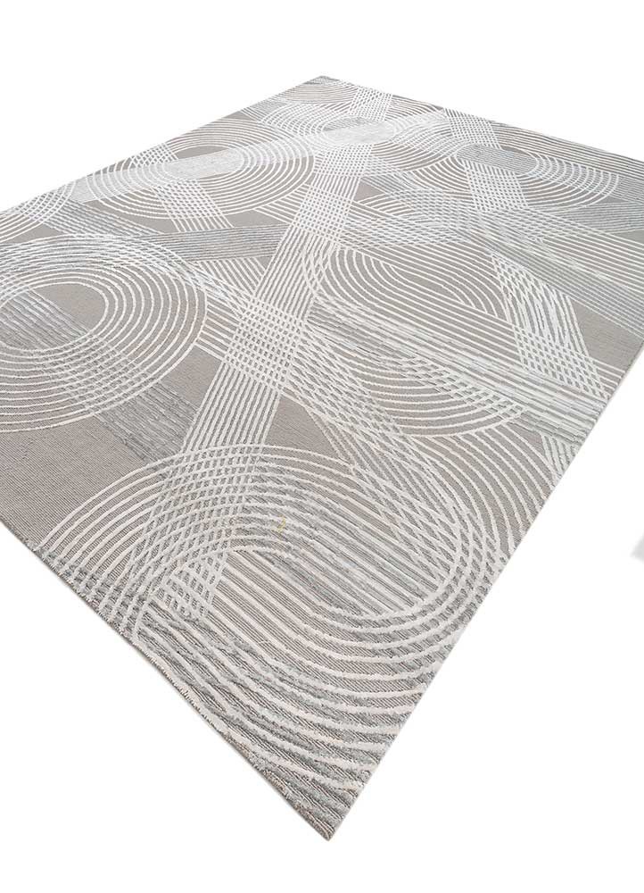 blythe grey and black wool and bamboo silk hand knotted Rug - FoldShot blythe grey and black wool and bamboo silk hand knotted Rug - FoldShot