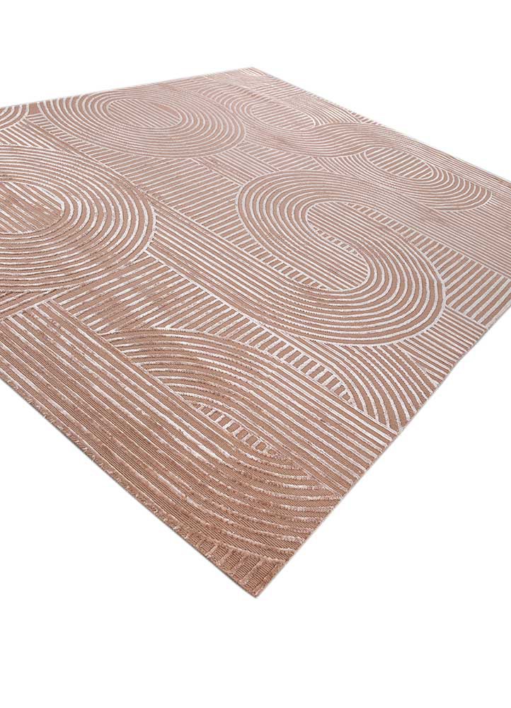 aprezo red and orange wool and bamboo silk hand knotted Rug - FoldShot aprezo red and orange wool and bamboo silk hand knotted Rug - FoldShot